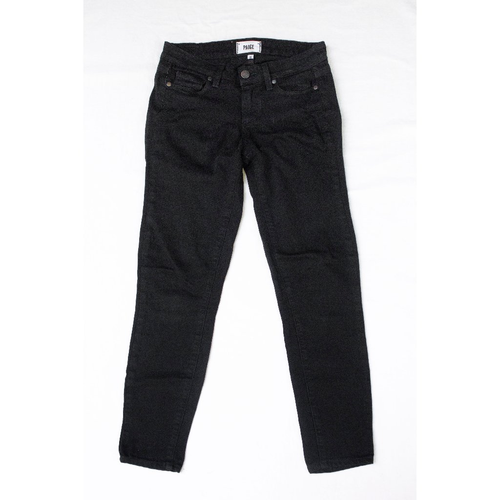 Paige Skinny Verdugo Crop Black Pants